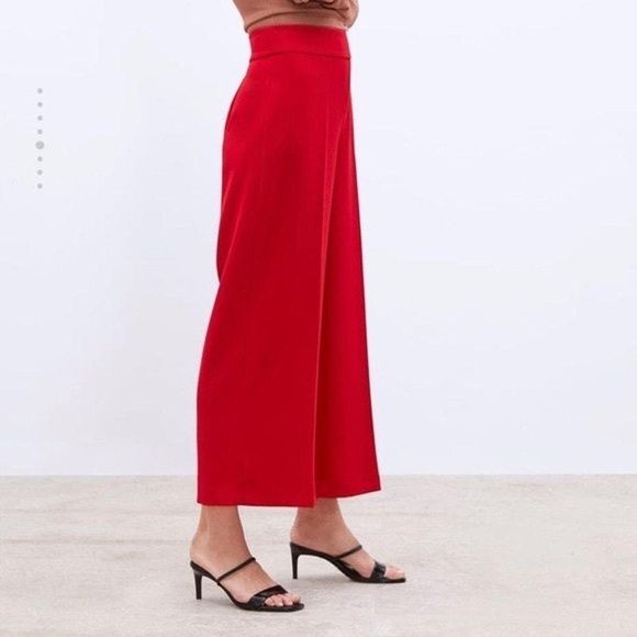Zara Pants - Zara Bold Red Flare Pants